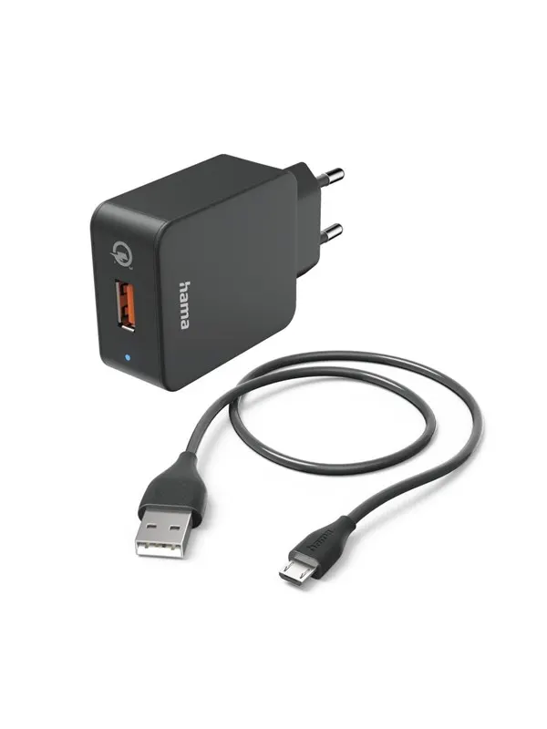 Hama Charger Micro-USB 220V Black 1.5m