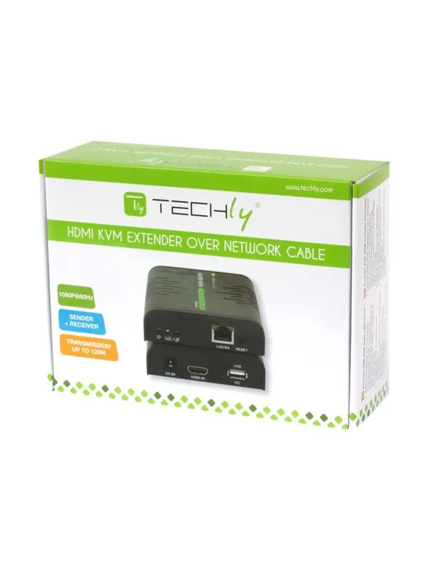 IC INTRACOM TECHly 120m HDMI KVM EXTENDER over Network Cable