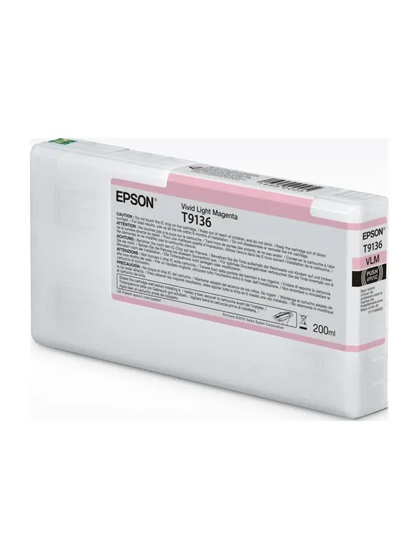 Epson T9136 - vivid light magenta - original - ink cartridge