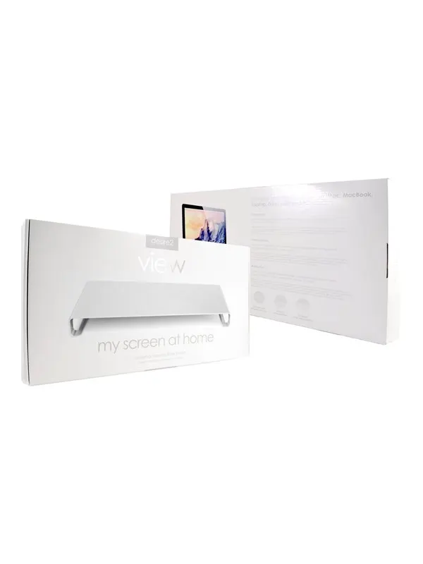 Desire2 Universal Riser Stand stand - for monitor / notebook / printer - silver - Max 14 kg - recommended for