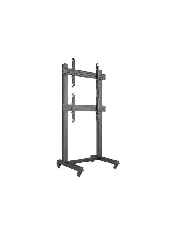 Multibrackets M Pro Series cart - for 1x2 video wall - black - Max 50 kg - recommended for 75"