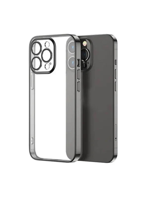 Joyroom 14Q Case case for iPhone 14 Plus case cover with metallic frame black (JR-14Q3-black)
