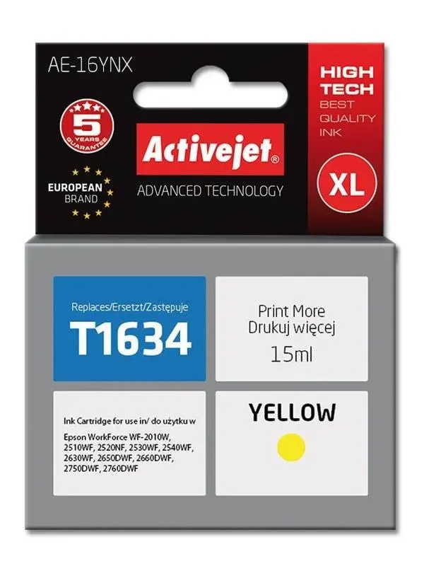 ActiveJet Supreme AE-16YNX - yellow - ink cartridge (alternative for: Epson T1634)