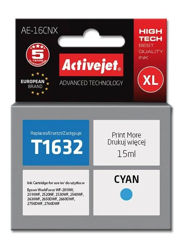 ActiveJet Supreme AE-16CNX - cyan - ink cartridge (alternative for: Epson T1632 Epson 16XL C)