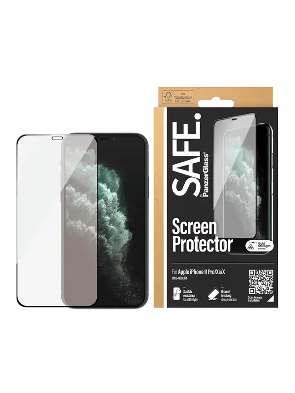 SAFE by PanzerGlass Screen Protector Apple iPhone X | Xs | 11 Pro | Edge-to-Edge