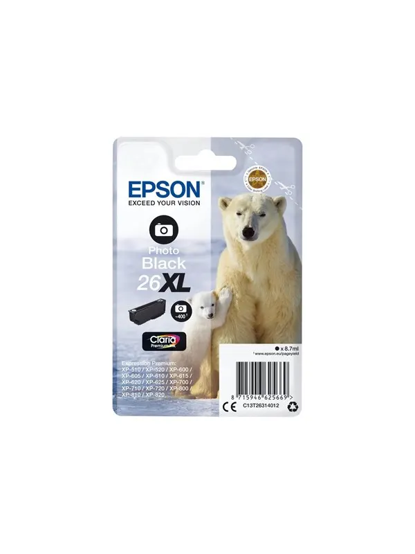 Epson 26XL Photo Black Ink / C13T26314012