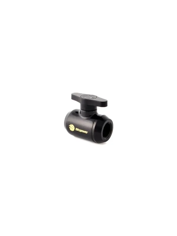 Bitspower Matt Black Mini Valve With Black Handle