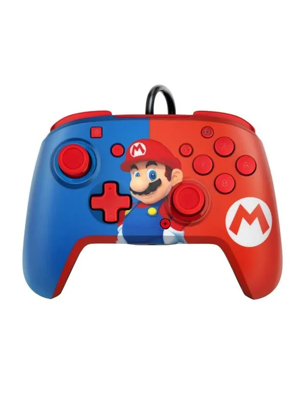 PDP Faceoff Deluxe+ Audio Wired Controller - Mario - Wired Controller