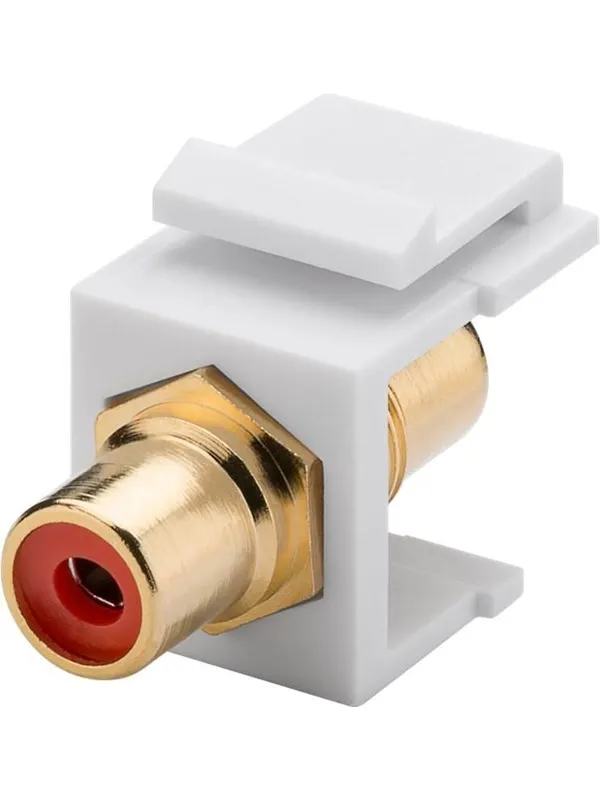 Pro Keystone Cinch/RCA module - Röd - 0cm
