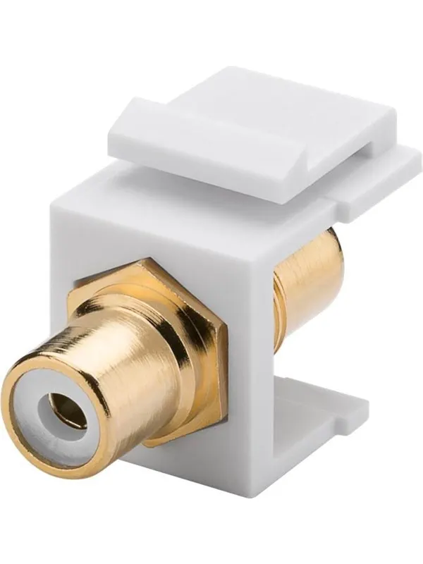 Pro Keystone Cinch/RCA module - Vit - 0cm