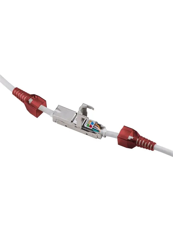 Pro Toolless cable connector CAT 6 STP shielded - Röd