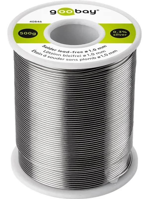 Pro Solder lead-free ø 1.0 mm 500 g - content: 0.3 % - Silver