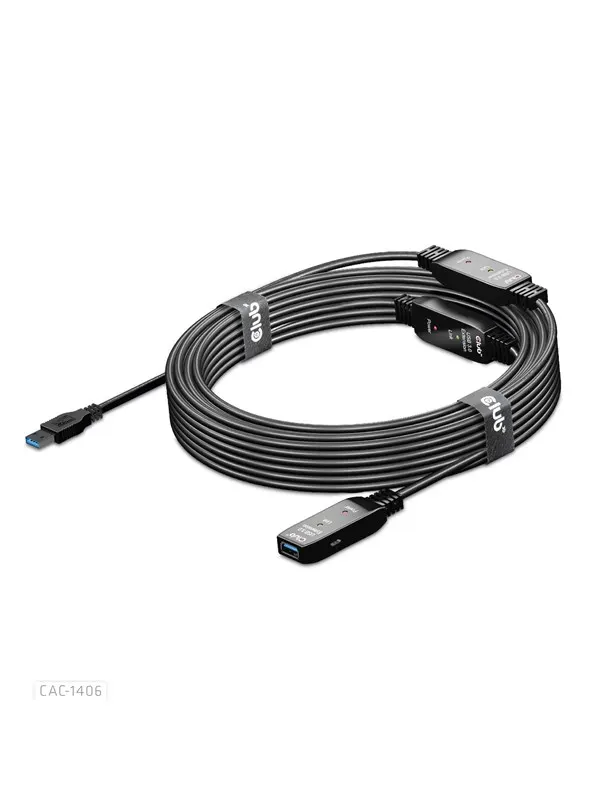 Club 3D CAC-1406 USB 3.2 Gen1 Active Repeater Cable 15m/ 49.2 ft M/F 28AWG