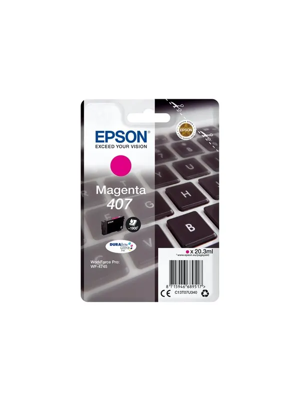 Epson 407 - L size - magenta - original - ink cartridge