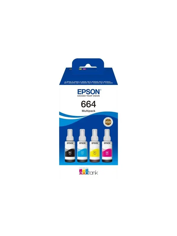 Epson EcoTank 664 - (Yellow Black Cyan Magenta) Ink