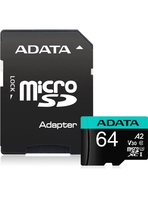 A-Data Premier Pro MicroSD/SD V30S - 100MB/s - 64GB