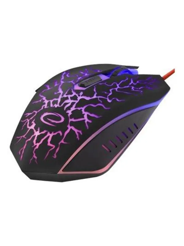 Esperanza MX211 LIGHTNING - mouse - USB - Mouse - Optic - 6 knappar - Svart