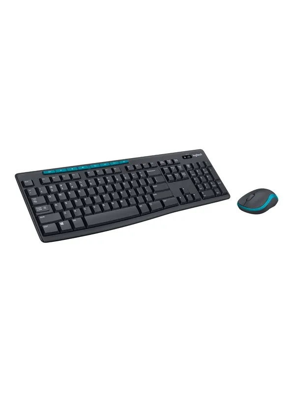 Logitech Wireless Combo MK270 - sats med tangentb - Tastatur & Mus set - Engelska - Svart