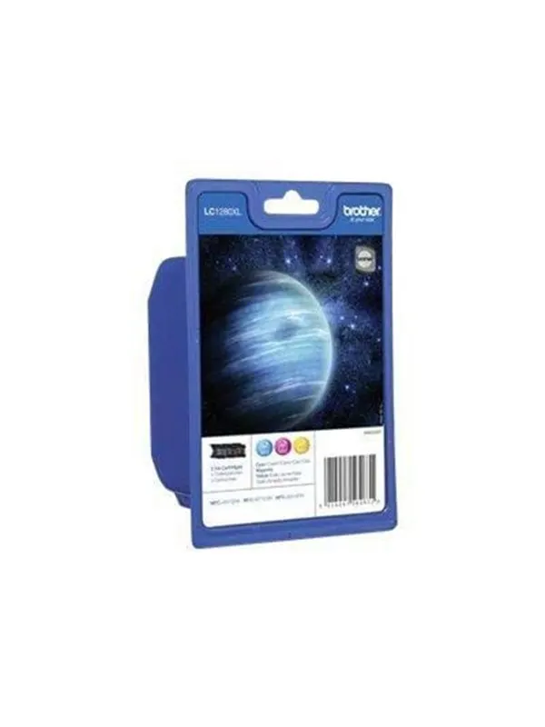Brother LC1280XLRBW - Valuepack (CMY) - Bläckpatron Blå