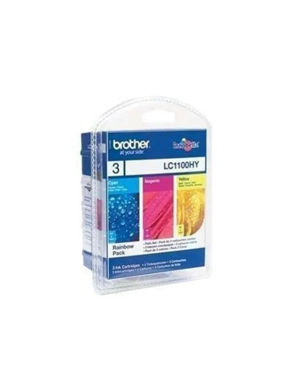 Brother LC 1100 Rainbow Pack - Tonerkassett Blå