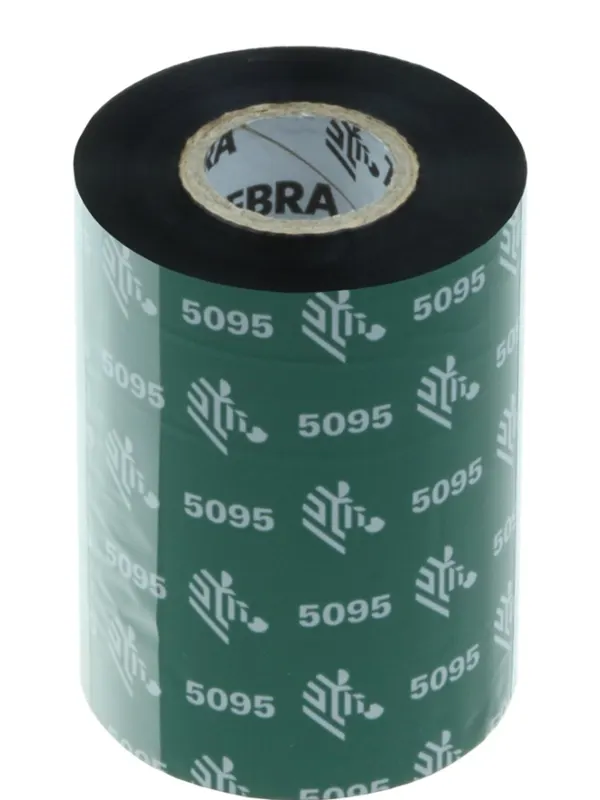 Zebra 05095GS11007 / Ribbon 5095 Resin 110 MM 12-Pack - Påfyllning av bläckband (termisk överföring) Svart
