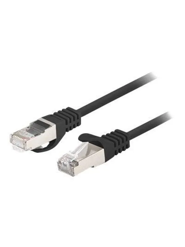 Lanberg patch cable - 25 cm - black RAL 9004 - Svart - 0.25m