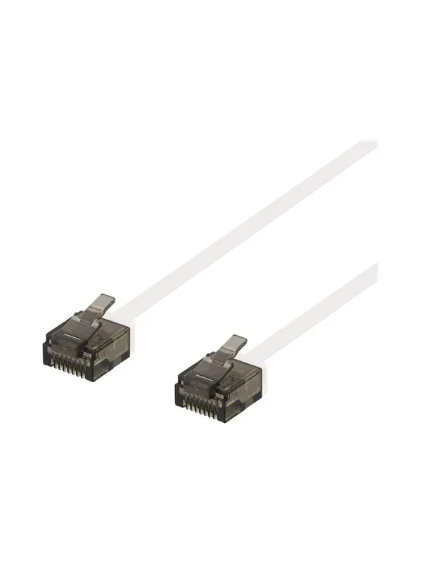 Deltaco patch cable - 3 m - white - Vit - 3m