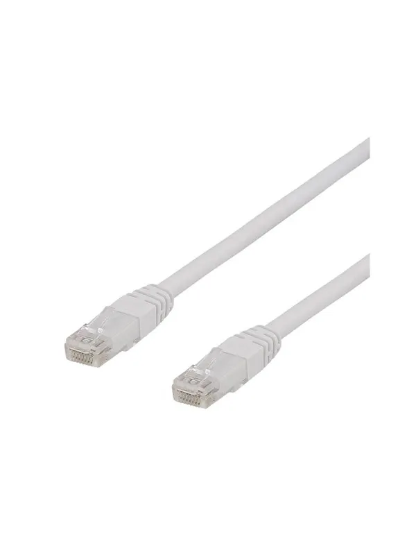 Deltaco TP-63VAU - patch cable - 3 m - white - Vit - 3m