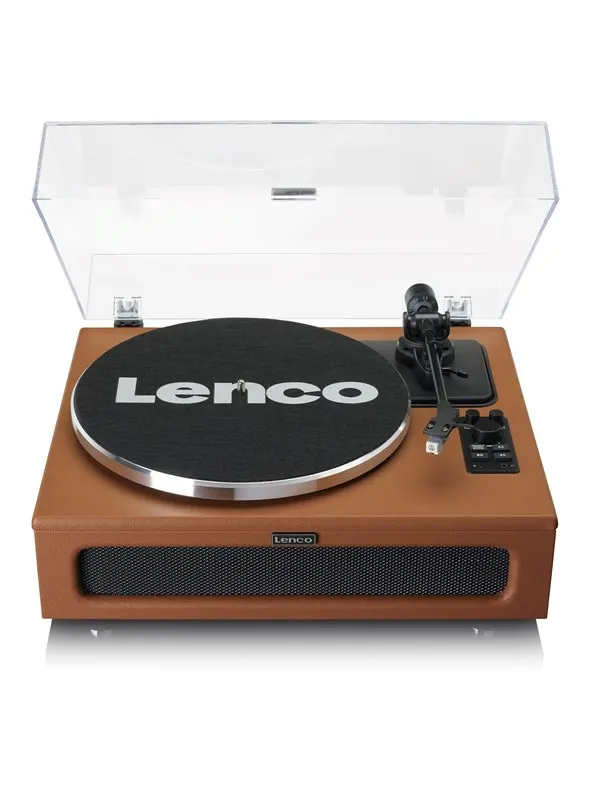 Lenco LS-430BK - Record Player with 4 built-in speakers - Brown - Skivspelare Brown