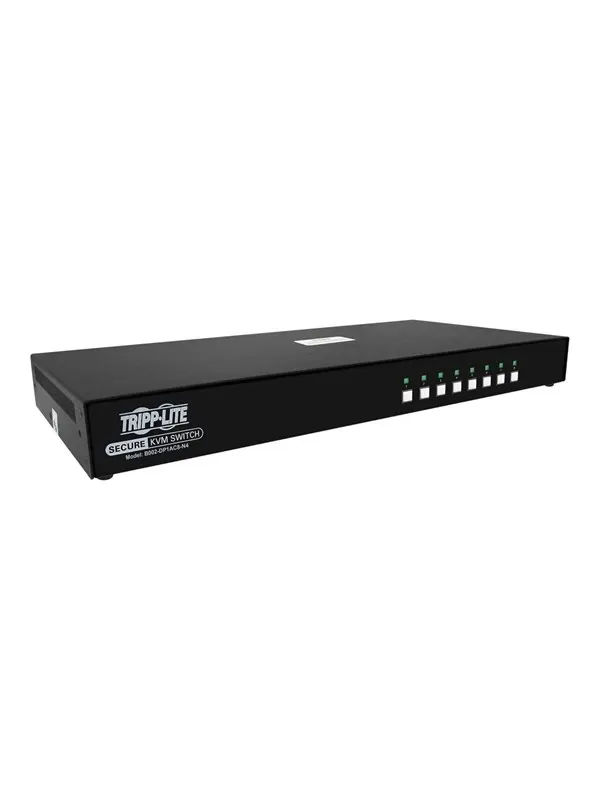 Tripp Lite Secure KVM Switch 8-Port Single Head DisplayPort to DisplayPort 4K NIAP PP4.0 Audio CAC TAA - KVM / audio switch - 8 ports - TAA Compliant
