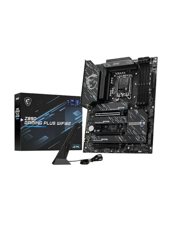 MSI Z890 GAMING PLUS WIFI6E Moderkort - Intel Z890 - Intel LGA1851 - DDR5 RAM - ATX