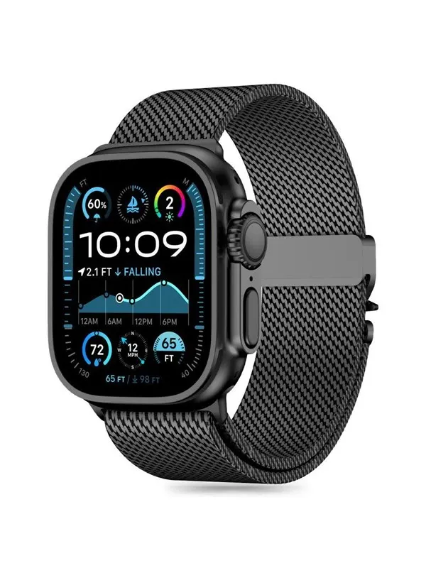 Tech-Protect Milano Strap for Apple Watch 6 / 7 / 8 / 9 / 10 / SE / Ultra 1 / 2 (44 / 45 / 46 / 49 MM) - Black