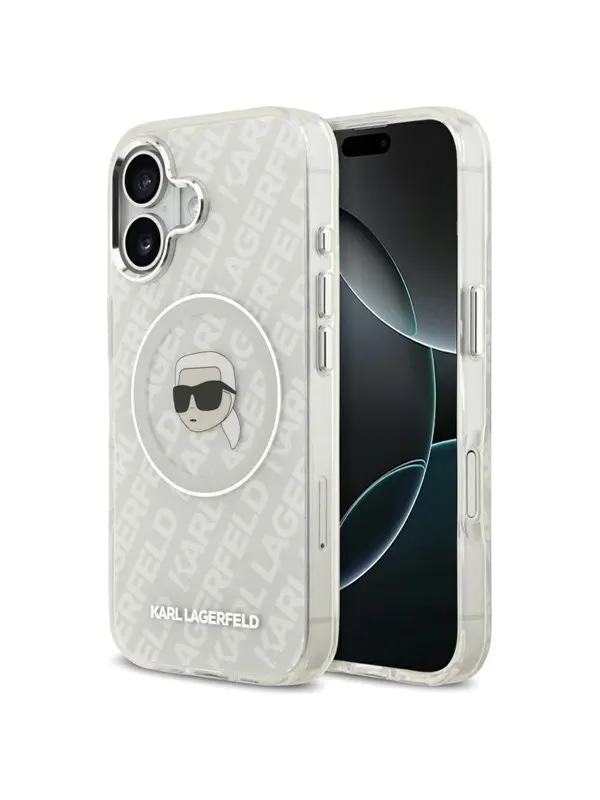 Karl Lagerfeld IML Karl Head Logo MagSafe iPhone 17 Case - Gray
