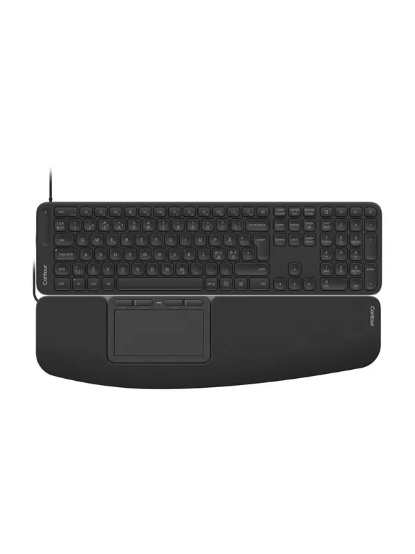Contour Touch & Balance - Tastatur & Touchpad set - Nordisk - Svart