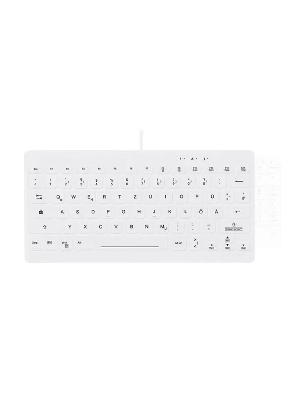 Contour Active Key QuickClean AK-C4112F - keyboard - medical hygienic design mini - QWERTY - Pan Nordic - white Input Device - Tangentbord - Nordisk - Vit