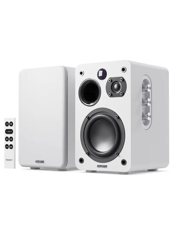 Majority D70X - Bluetooth Bookshelf Speakers - 70W RMS - White