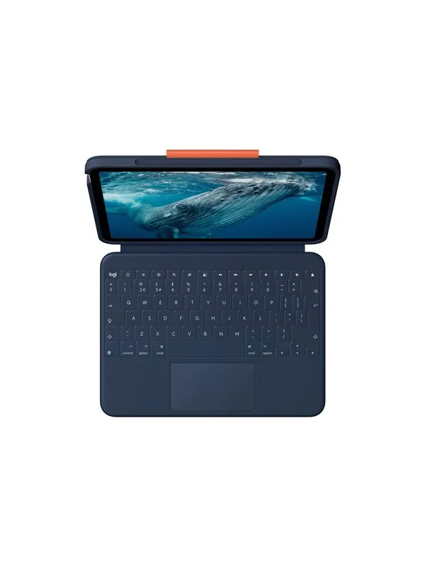 Logitech Rugged Combo 4c Touch - Tastatur & Folio set - Dansk/Norsk/Svensk/Finsk - Blå