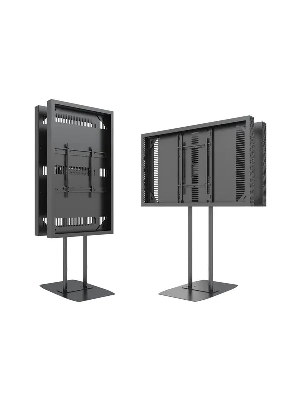 Multibrackets M Pro Series mounting kit - for digital signage display - dual pole high brightness - black - Max 50 kg - recommended for 65"