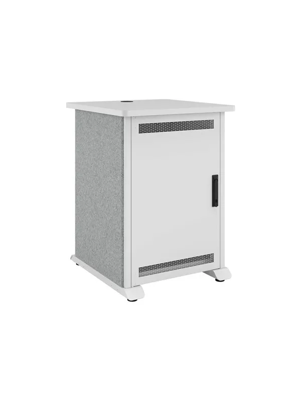 Middle Atlantic Forum cart - designer white silver grey - TAA Compliant - Max 136 kg - recommended for