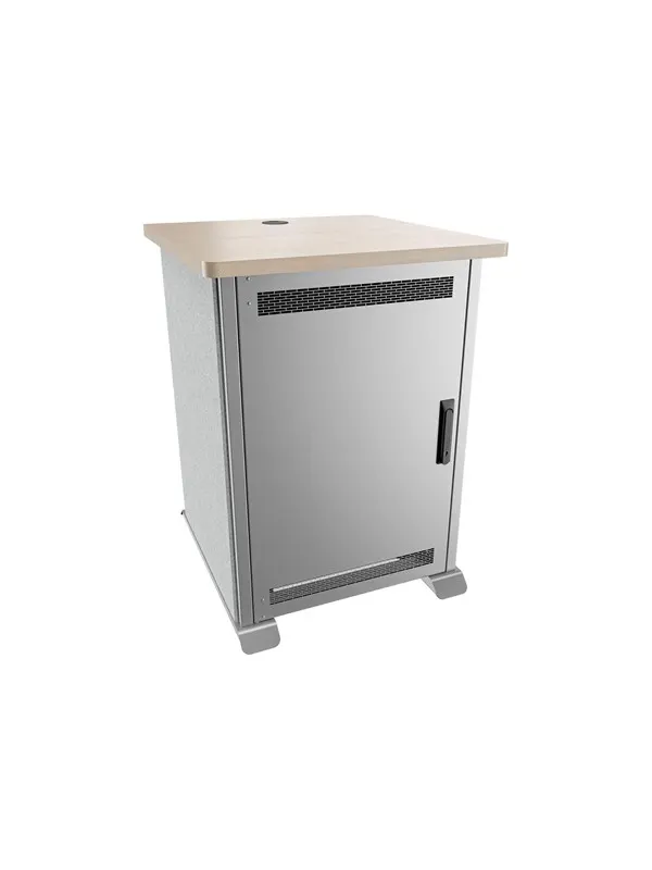 Middle Atlantic Forum cart - kensington maple magnesium silver grey - TAA Compliant - Max 136 kg - recommended for