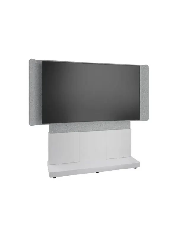Middle Atlantic Forum stand - for LCD display / video conferencing system - 66" 3 bay light finish - designer white silver grey white - TAA Compliant - Max 68 kg - recommended for 100"