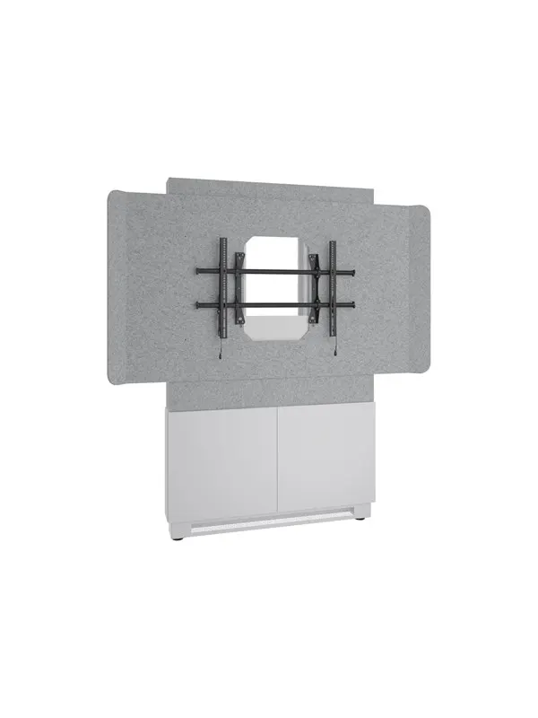 Middle Atlantic Forum stand - for LCD display / video conferencing system - 48" 2-bay light finish - designer white silver grey white - TAA Compliant - Max 68 kg - recommended for 65"