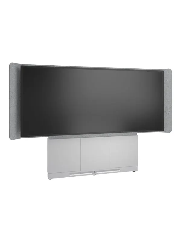 Middle Atlantic Forum stand - for LCD display / video conferencing system - 66" 3 bay light finish - designer white silver grey white - TAA Compliant - Max 102 kg - recommended for 105"