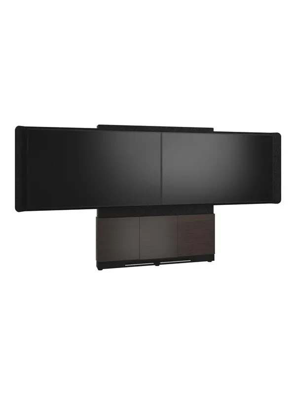 Middle Atlantic Forum stand - for LCD display / video conferencing system - 66" 3 bay dark finish - asian night black charcoal grey - TAA Compliant - Max 136 kg - recommended for 65"