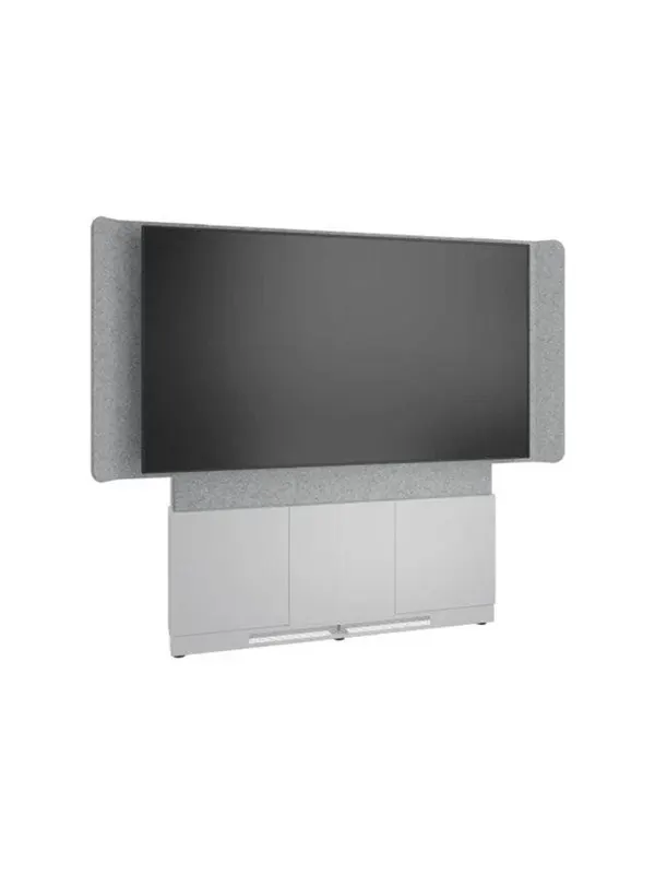 Middle Atlantic Forum stand - for LCD display / video conferencing system - 66" 3 bay light finish - designer white silver grey white - TAA Compliant - Max 68 kg - recommended for 100"