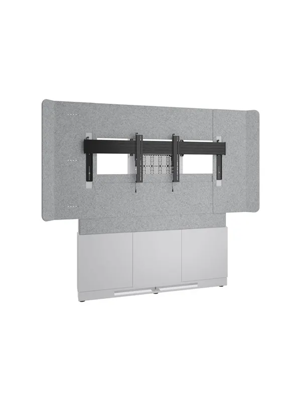 Middle Atlantic Forum stand - for LCD display / video conferencing system - 66" 3 bay light finish - designer white silver grey white - TAA Compliant - Max 68 kg - recommended for 80"-85"