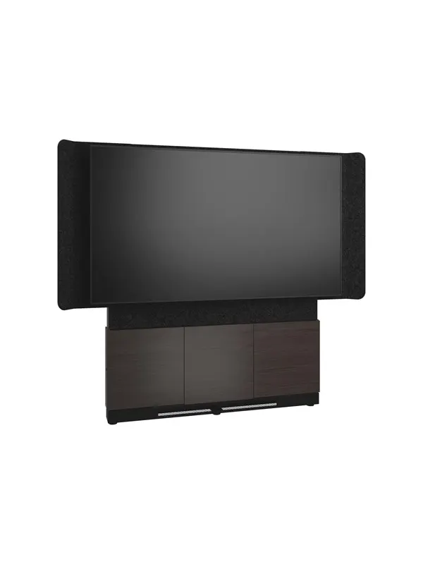 Middle Atlantic Forum stand - for LCD display / video conferencing system - 66" 3 bay dark finish - asian night black charcoal grey - TAA Compliant - Max 68 kg - recommended for 80"-85"