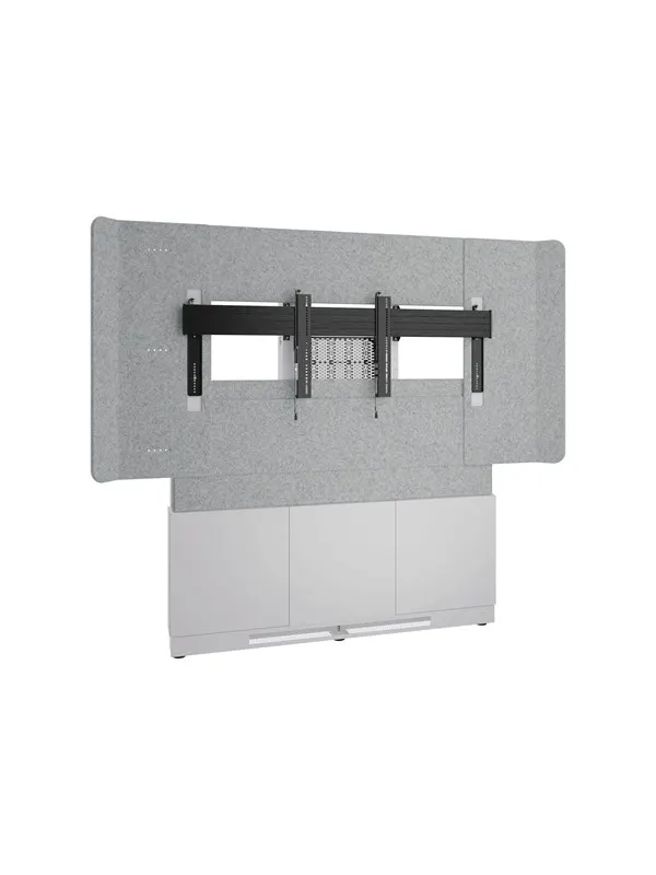 Middle Atlantic Forum stand - for LCD display / video conferencing system - 66" 3 bay light finish - designer white semi-gloss white silver grey - TAA Compliant - Max 68 kg - recommended for 70" / 75"