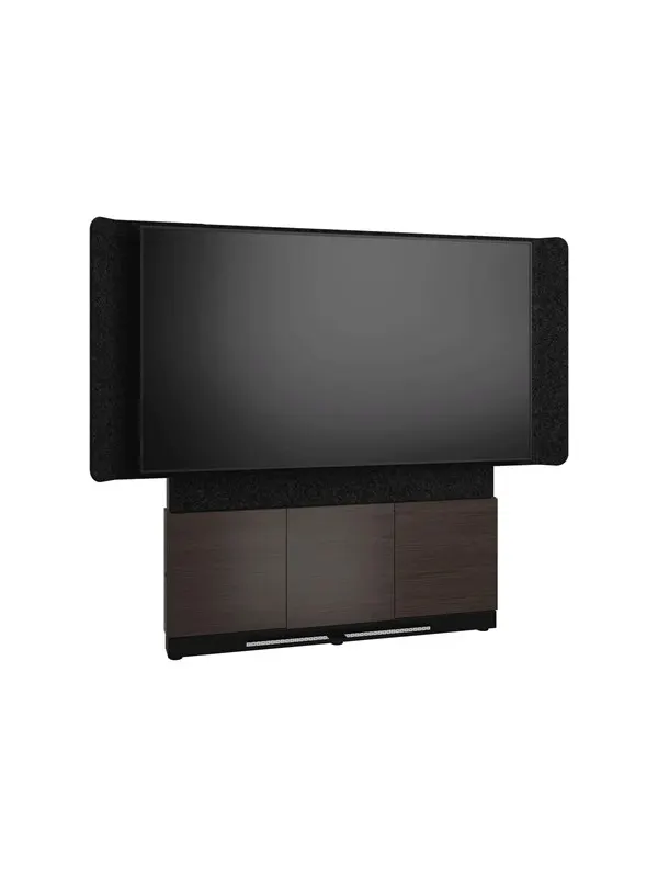 Middle Atlantic Forum stand - for LCD display / video conferencing system - 66" 3 bay dark finish - asian night charcoal grey black - TAA Compliant - Max 68 kg - recommended for 70" / 75"