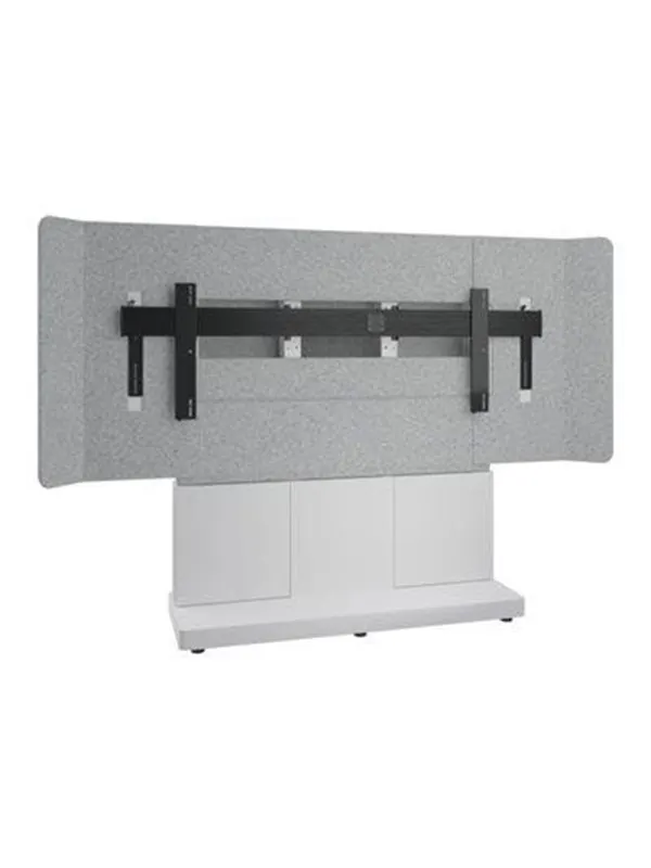 Middle Atlantic Forum stand - for LCD display / video conferencing system - 66" 3 bay light finish - designer white silver grey white - TAA Compliant - Max 102 kg - recommended for 105"